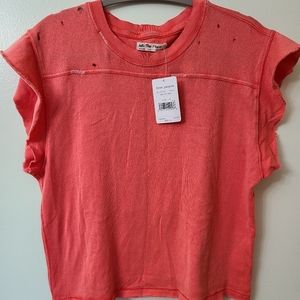 Free People Distressed Warrior T-Shirt